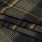 1 Yard Cotton Twill Flannel Charcoal Light Olive and Mustard Yellow Plaid Deadstock